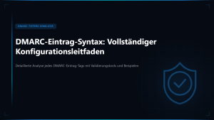 DMARC-Record-Syntax: Vollständige Konfigurationsanleitung