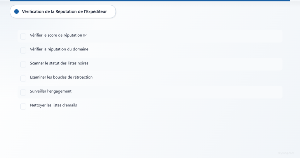 Liste de contrôle de six tâches de surveillance de la réputation pour la santé de la délivrabilité des emails