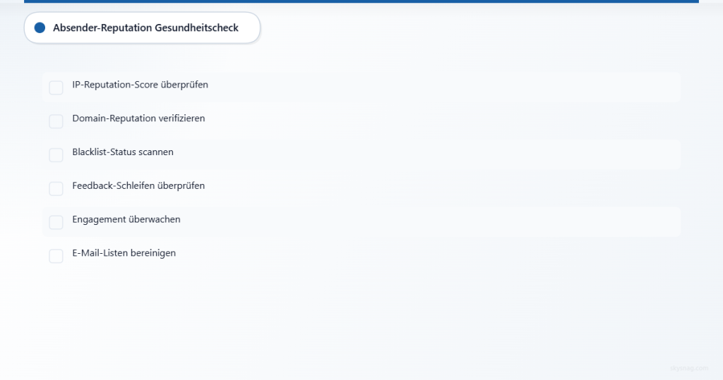 Checkliste mit sechs Aufgaben zur Überwachung der Reputation für die Gesundheit der E-Mail-Zustellbarkeit