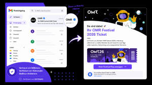 "Erfahren Sie, wie das OMR Festival 2026 Millionen vertrauenswürdiger Event-E-Mails mit Skysnag zustellte und dabei DMARC-Compliance, hohe Zustellbarkeit sowie Schutz vor Phishing und E-Mail-Spoofing gewährleistete."