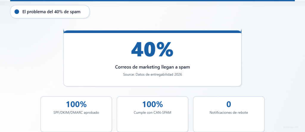 El 40 % de los correos electrónicos de marketing autenticados termina en las carpetas de spam a pesar de superar correctamente la validación técnica.